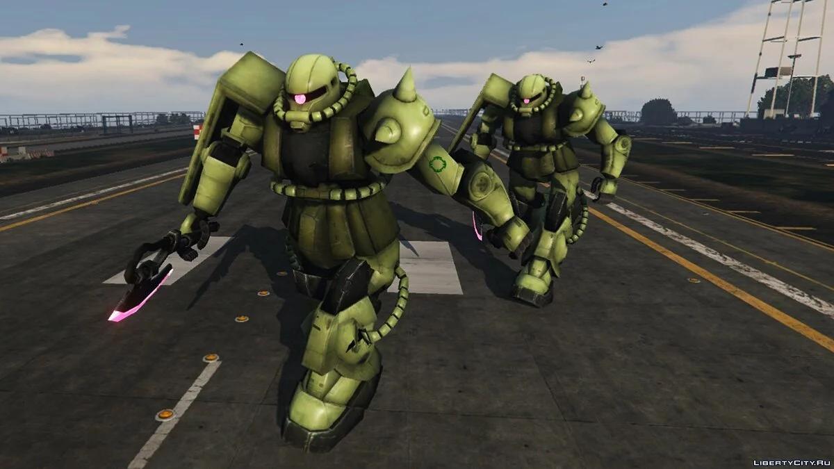 Zaku II (Gundam Series) [BIG Emissive Add-On Ped] 1.2 - Великий робот з аніме / GTA 5