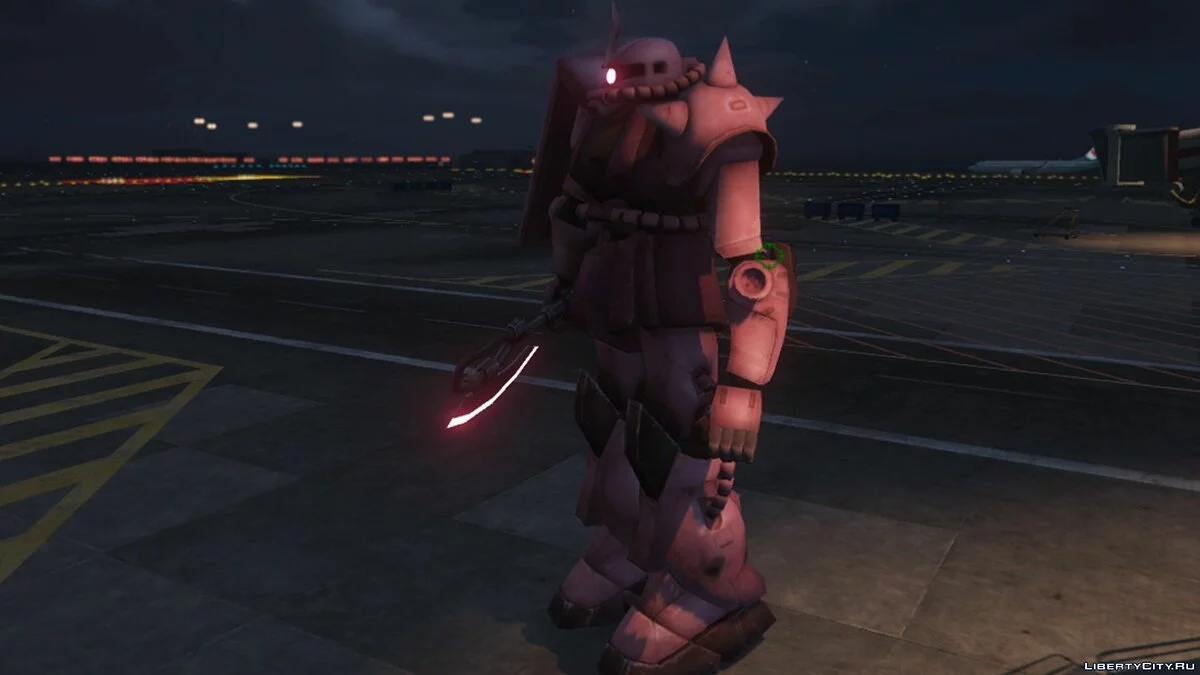 Zaku II (Gundam Series) [BIG Emissive Add-On Ped] 1.2 - Великий робот з аніме / GTA 5