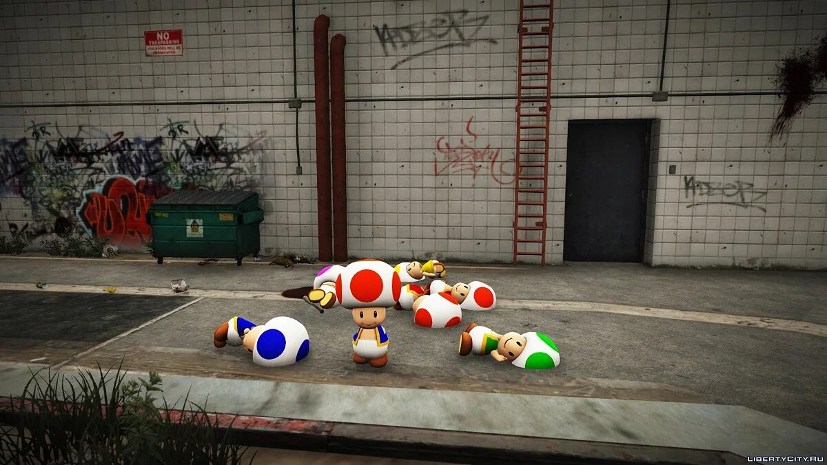 Super Mario Toads [Add-On Ped] 1.0 - Paquete de champiñones de Super Mario / GTA 5