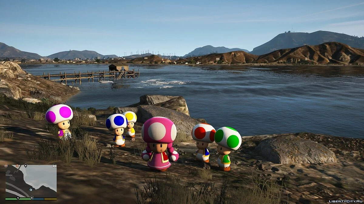 Super Mario Toads [Add-On Ped] 1.0 - Paquete de champiñones de Super Mario / GTA 5