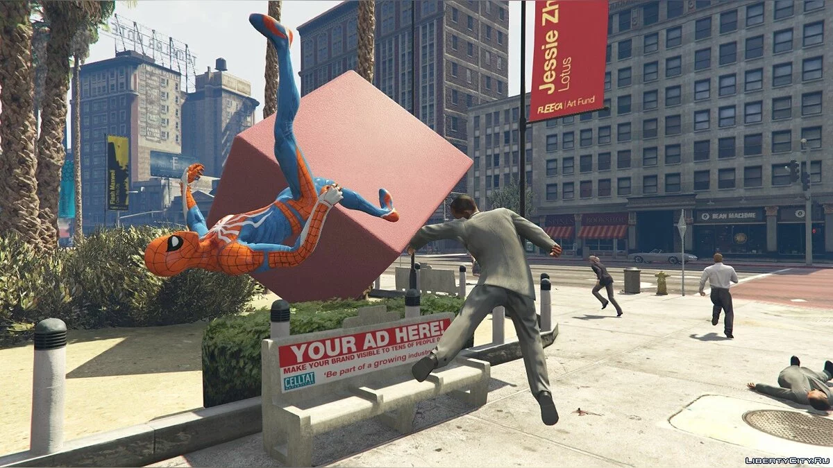 Человек-паук в костюме из игры-эксклюзива для PS4 v2.0 / GTA 5