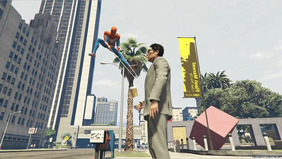 Человек-паук в костюме из игры-эксклюзива для PS4 v2.0 / GTA 5