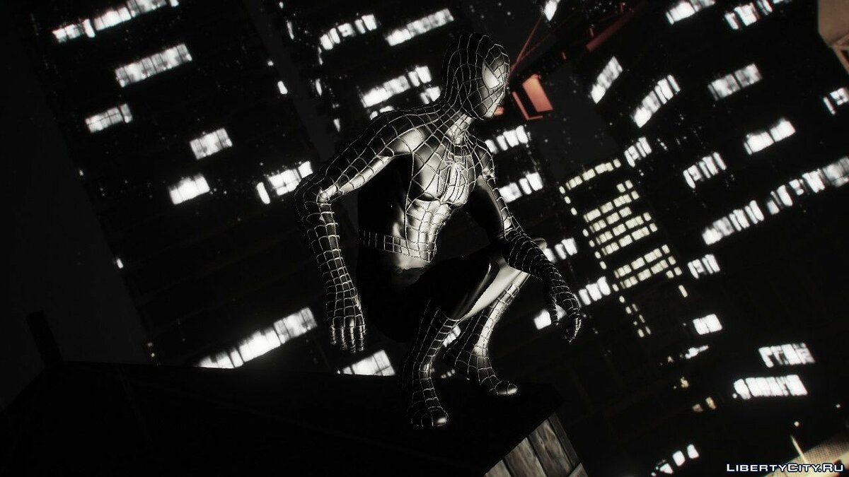 Download Spiderman in black suit for GTA 5