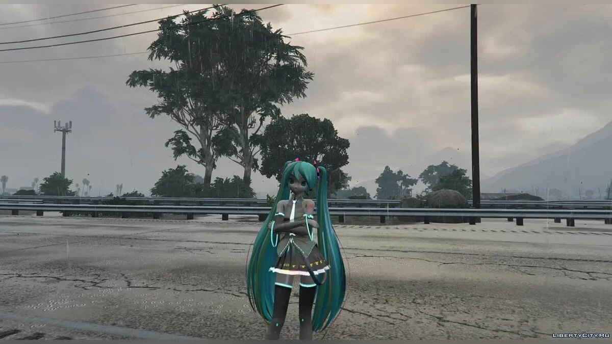Hatsune Miku from PDFT [Add-On Ped] 3.2 / GTA 5