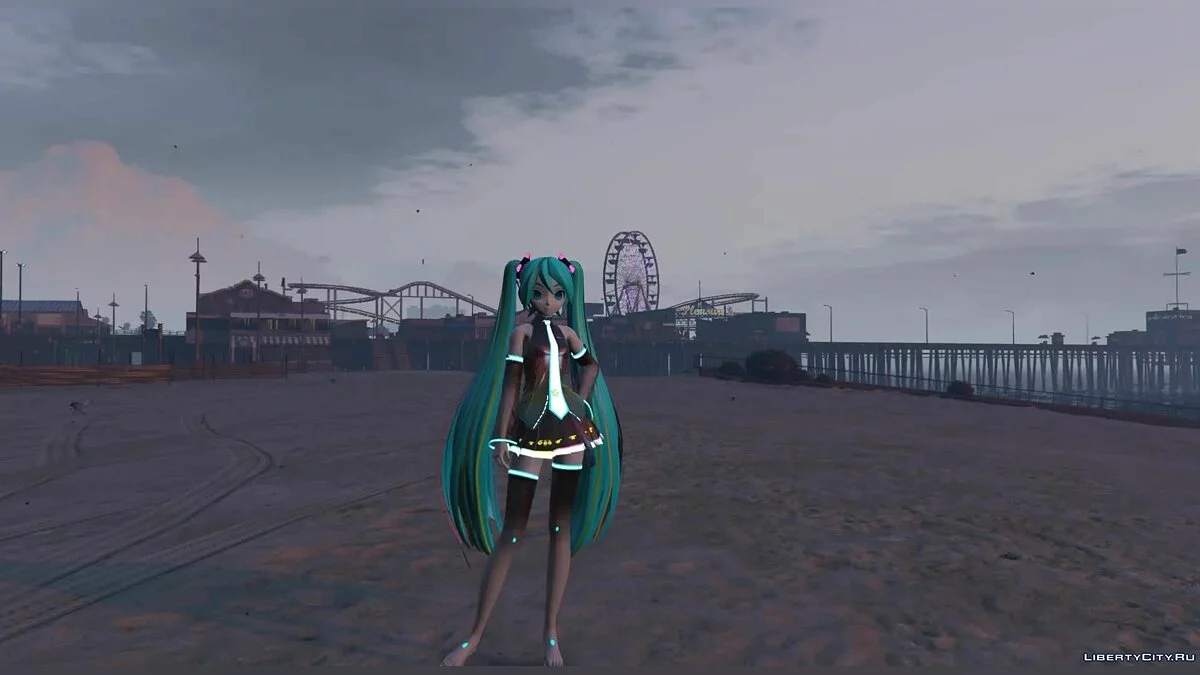 Hatsune Miku from PDFT [Add-On Ped] 3.2 / GTA 5