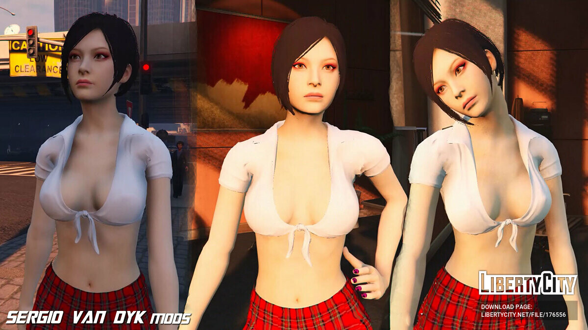 Download Ada Wong in school uniform for GTA 5