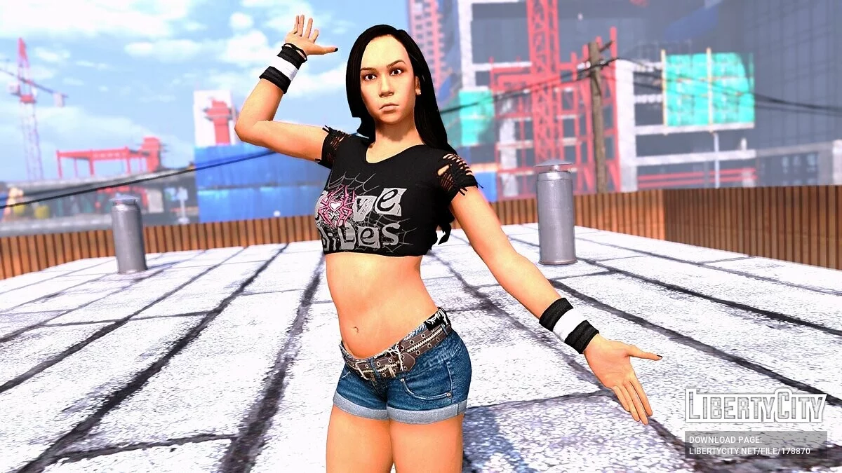 AJ Lee dari WWE2k15 / GTA 5