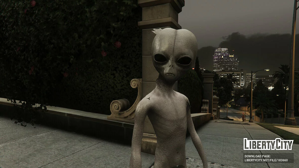 Классический серый пришелец [Add-On Ped] 2.0 / GTA 5
