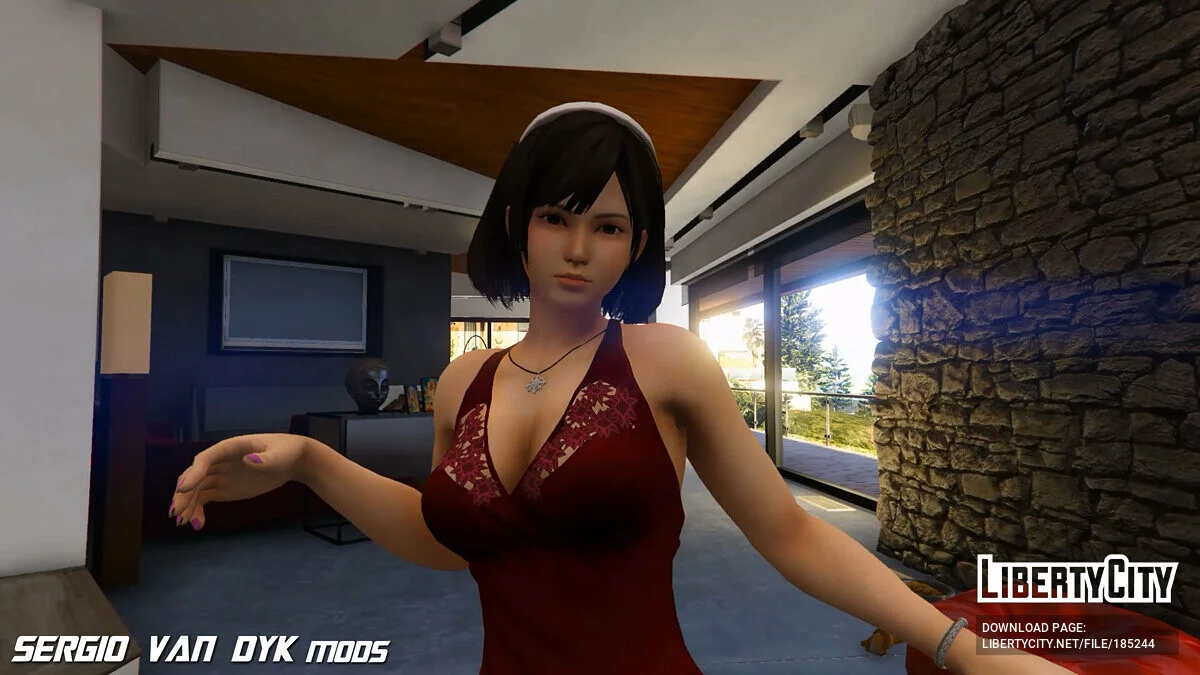 Dead or Alive 的 Kokoro 穿红色连衣裙 / GTA 5