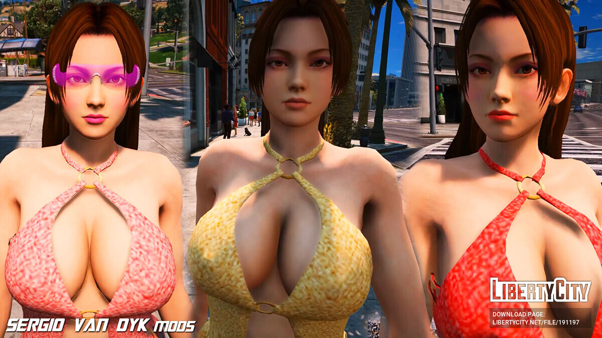 Download Mai Shiranui in a dress for GTA 5