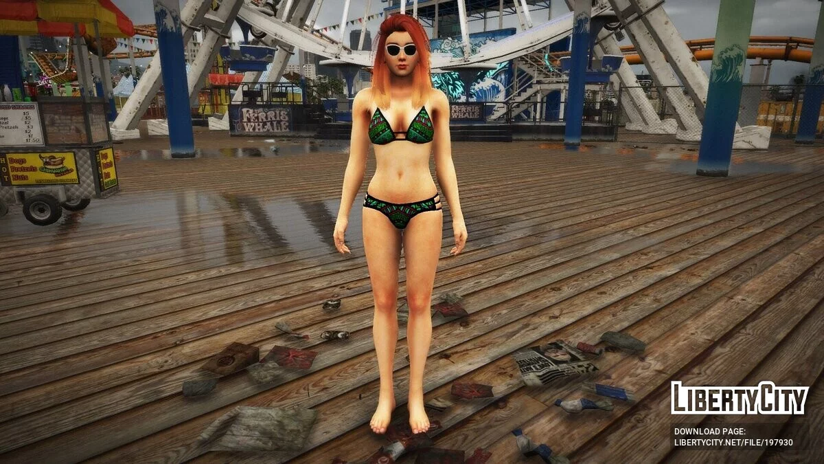 Momiji from DOA5 in a bikini / GTA 5