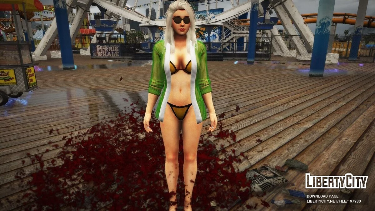 Momiji from DOA5 in a bikini / GTA 5