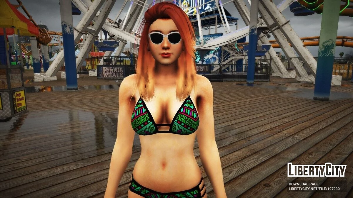 Momiji from DOA5 in a bikini / GTA 5