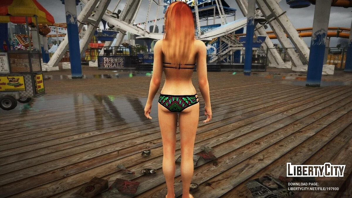 Momiji from DOA5 in a bikini / GTA 5
