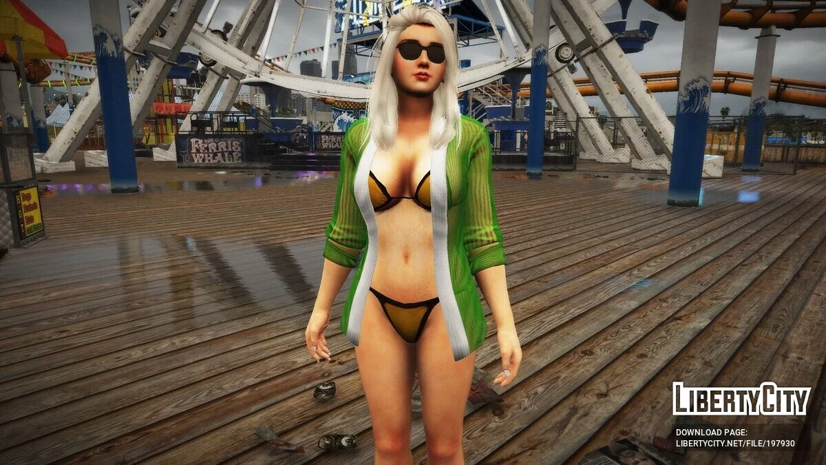 Momiji from DOA5 in a bikini / GTA 5