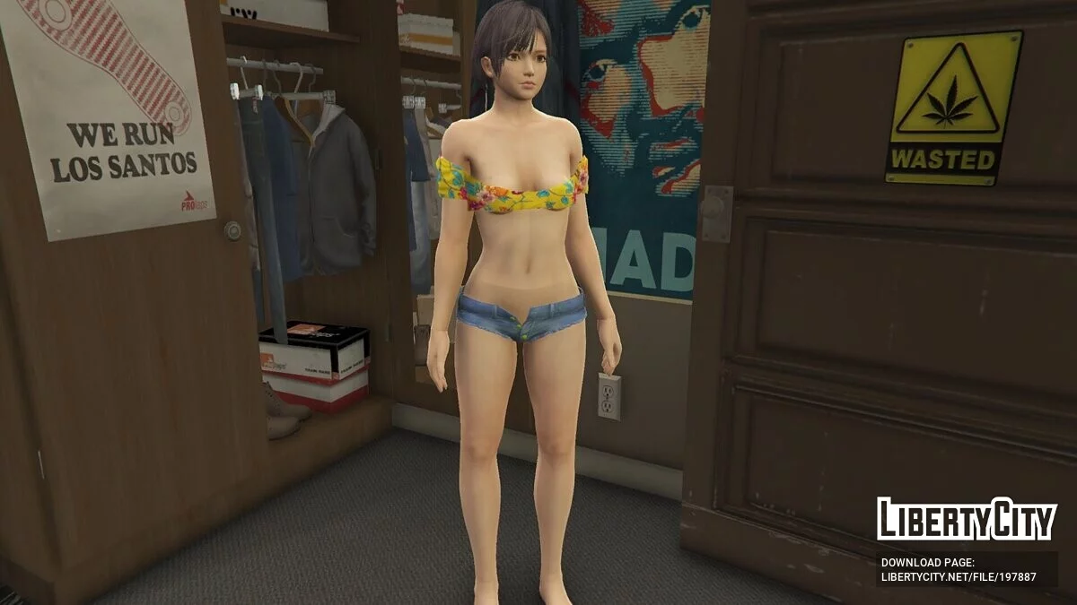 Nagisa from DOA6 in a beach outfit / GTA 5