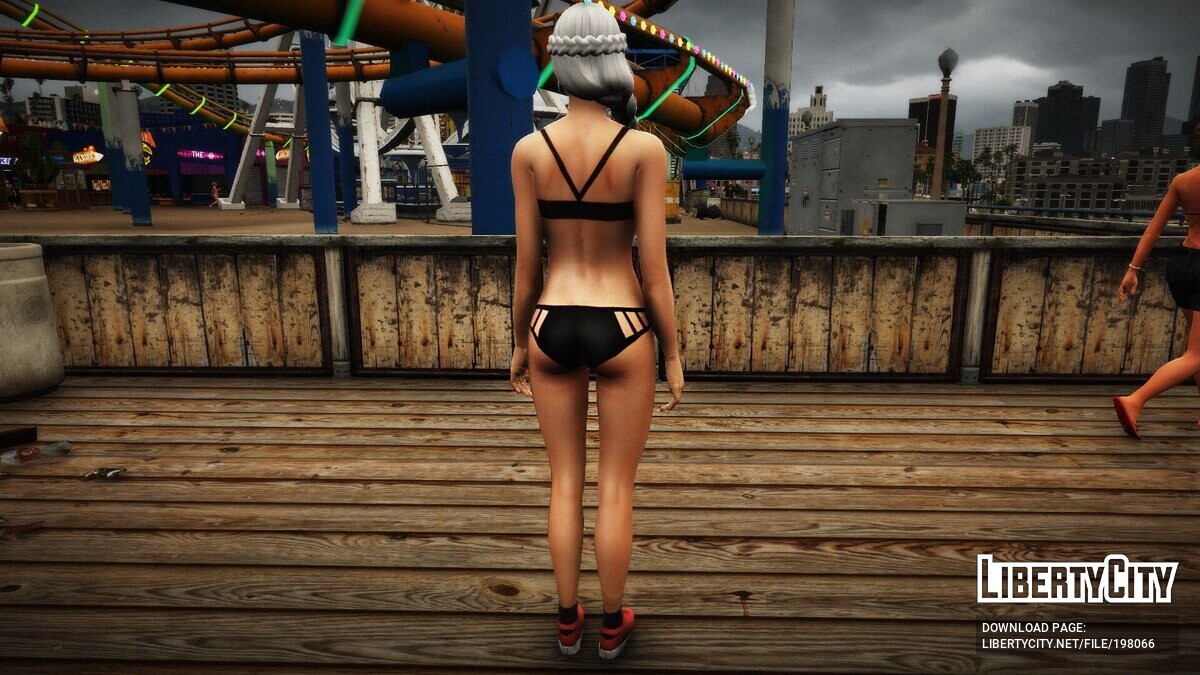 Download Samantha (nudist, topless, bikini) + new hair for GTA 5