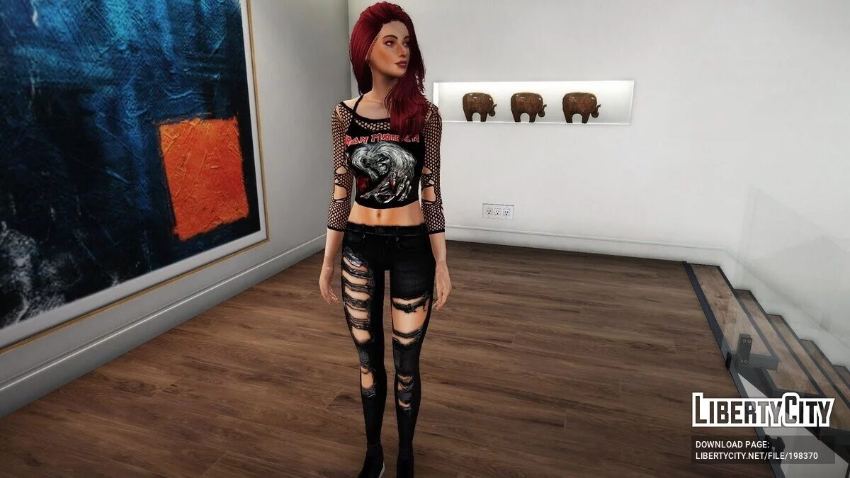 Bikini y trajes de rock para Lana de Los Sims / GTA 5