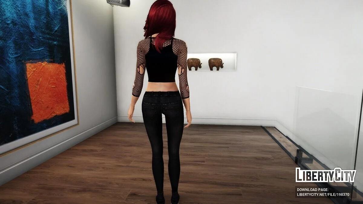 Bikini y trajes de rock para Lana de Los Sims / GTA 5