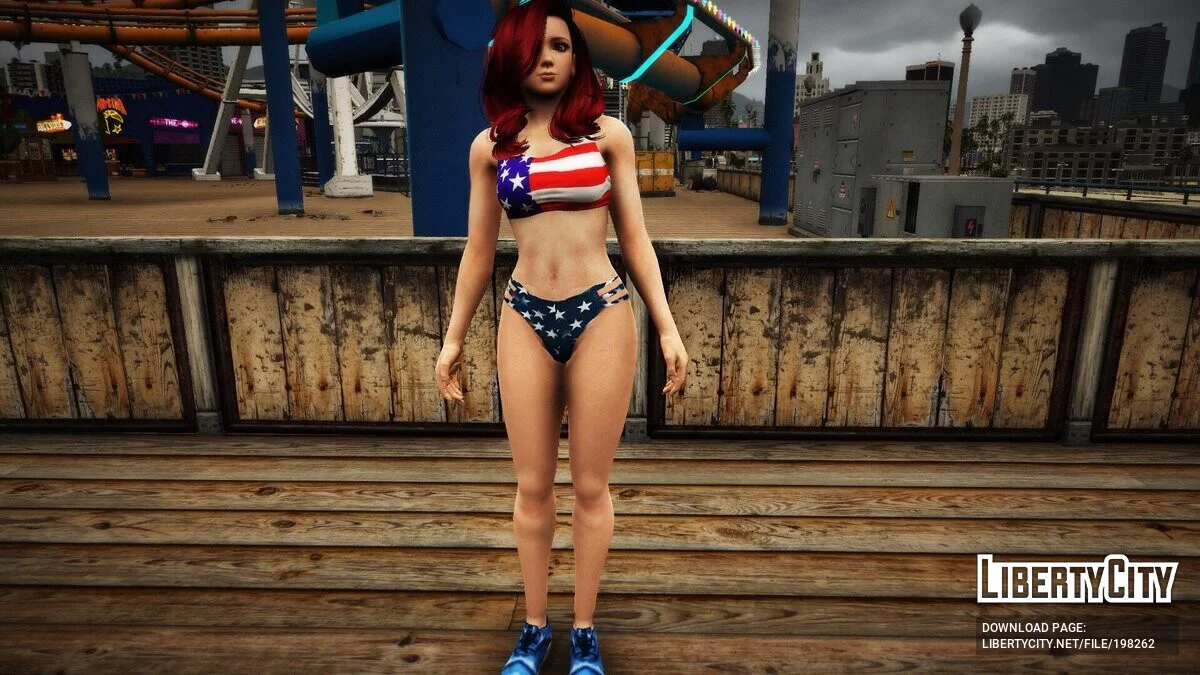 Mai Shiranui en bikini + blonde / GTA 5