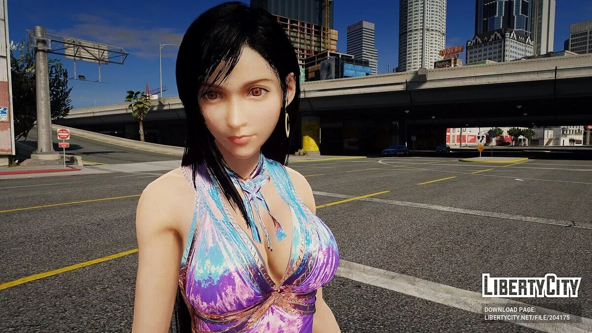 Tifa in a dress / GTA 5