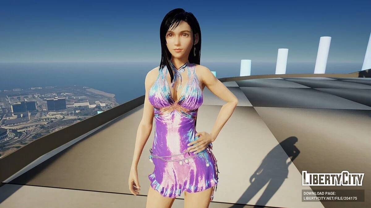 Tifa in a dress / GTA 5