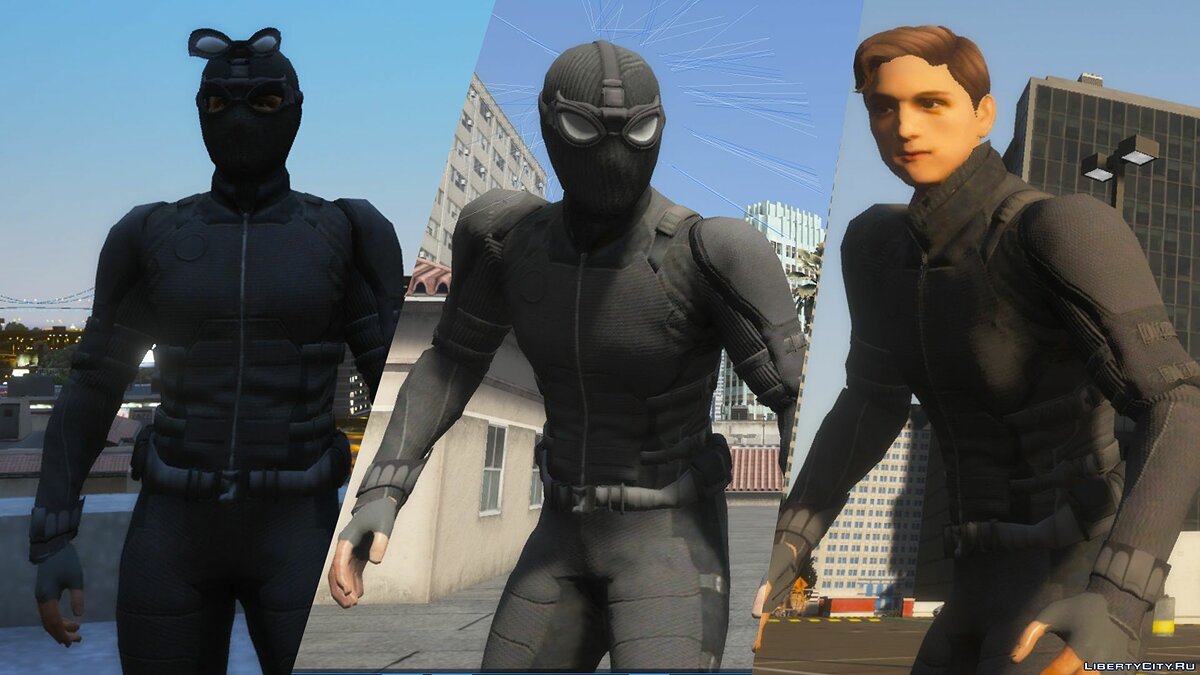 Download Spider-Man in a stealth suit from Spider-Man: Far From Home for GTA  5