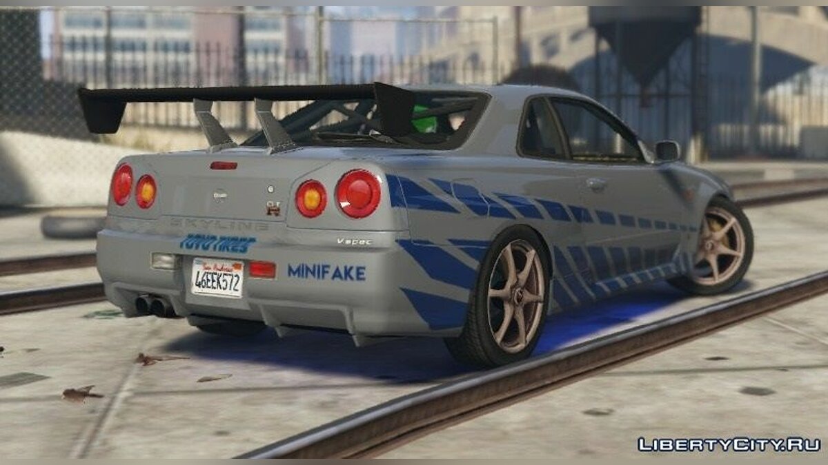 Download Nissan Skyline R34 Paul Walker (Fast and Furious) for GTA 5
