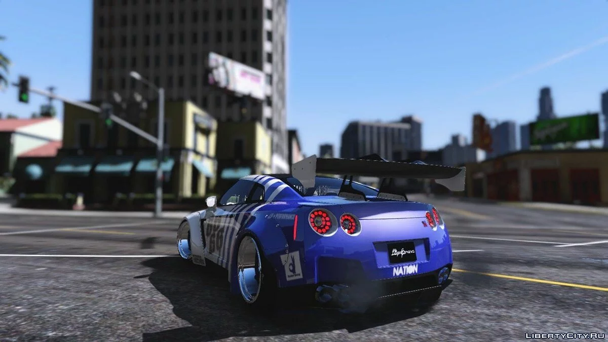 日产GT-R35 Libertywalk [附加/替换 | 皮肤] / GTA 5