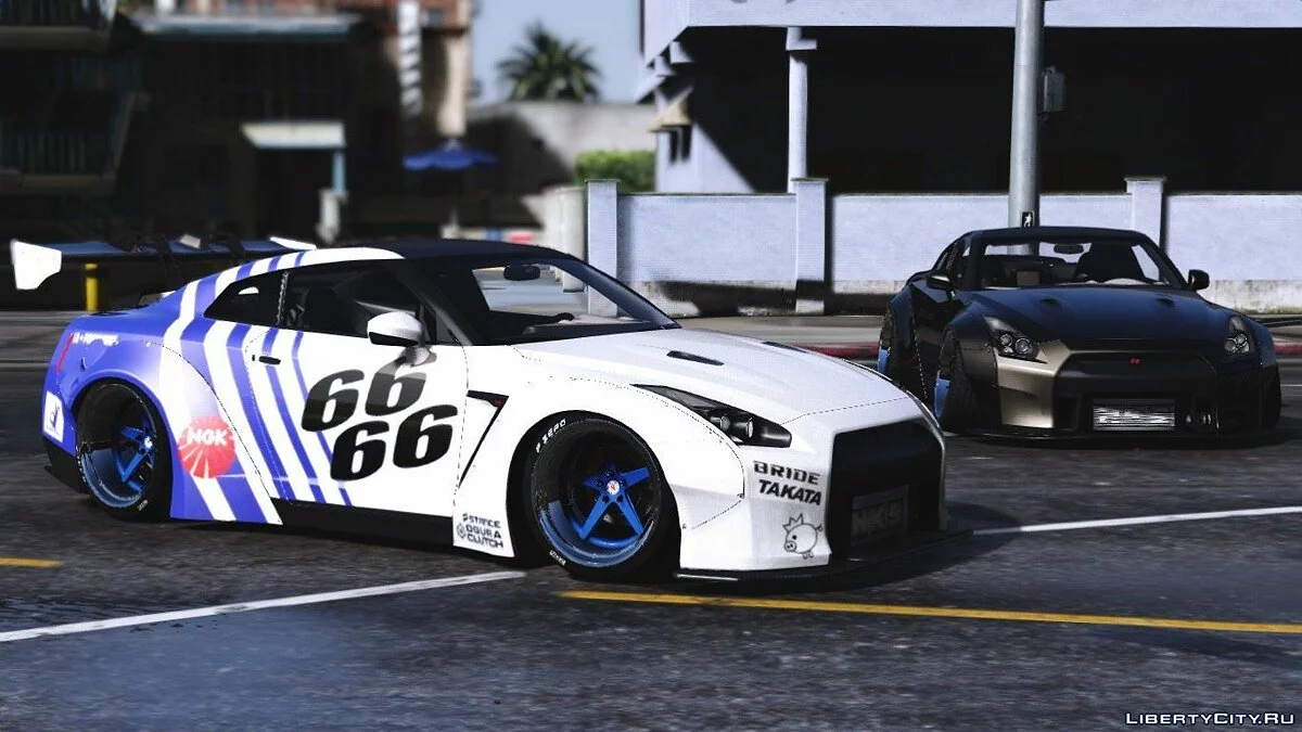 日产GT-R35 Libertywalk [附加/替换 | 皮肤] / GTA 5