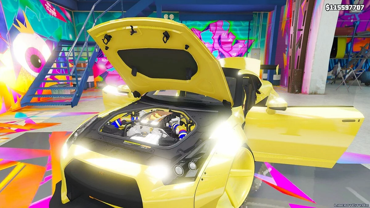 2014 Nissan GTR R-35 Liberty Walk Gold Edition (Ersetzen) 1.0 / GTA 5