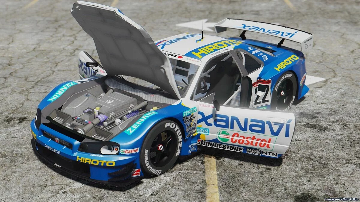 JGTC Nissan Skyline GT-R R34 [Додаток | Цифрова панель] / GTA 5