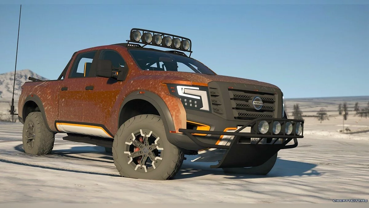 Nissan Titan Warrior 2017 [Додаток | Заміна | Ліврея | Додаткові | Шаблон | Тюнінг | Бруд] 2.2 / GTA 5