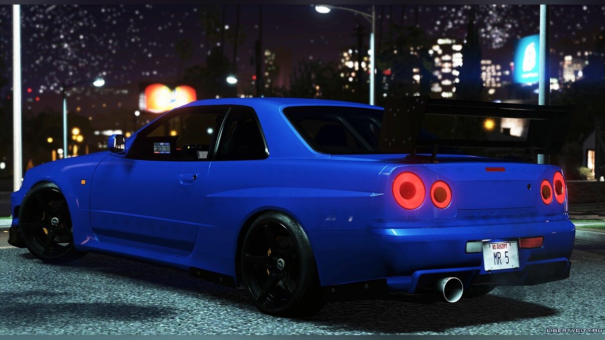 Nissan skyline gtr r34 for gta 5 фото 89