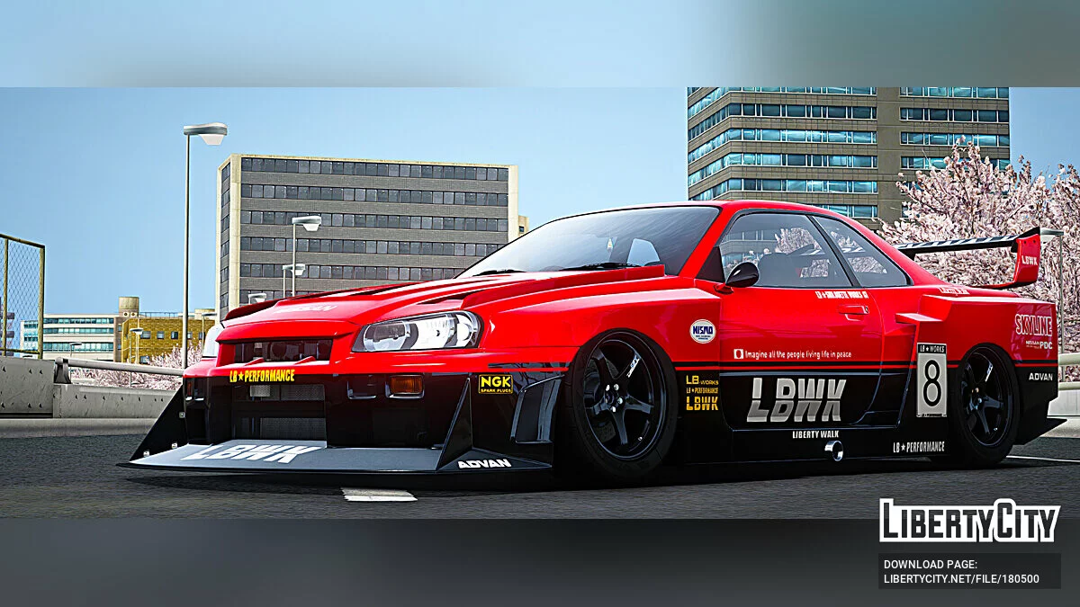 Nissan Skyline GTR R34 LBWK Silhouette / GTA 5