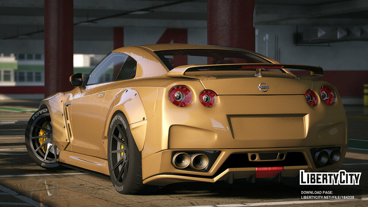 Золотой японский GTR r35