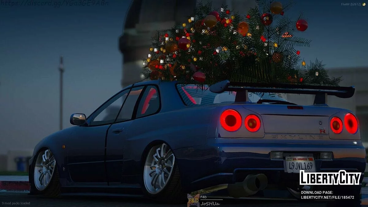 Nissan Skyline GT-R R34 2002 Edisi Selamat Natal / GTA 5