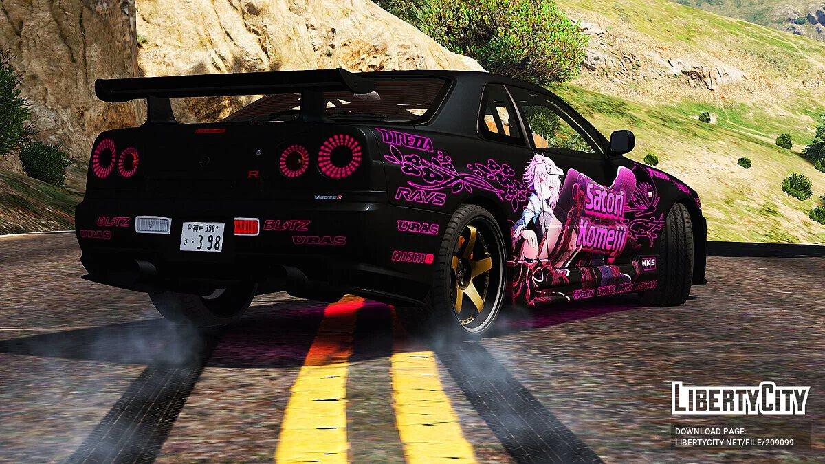 Nissan Skyline GT-R 34 Itasha Satori Komeiji / GTA 5