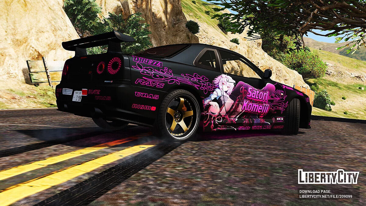 Nissan Skyline GT-R 34 Itasha Satori Komeiji / GTA 5