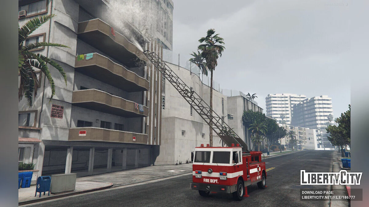 Camión de bomberos de SF de GTA SA [Complemento / Escalera funcional / FiveM] 1.0 / GTA 5