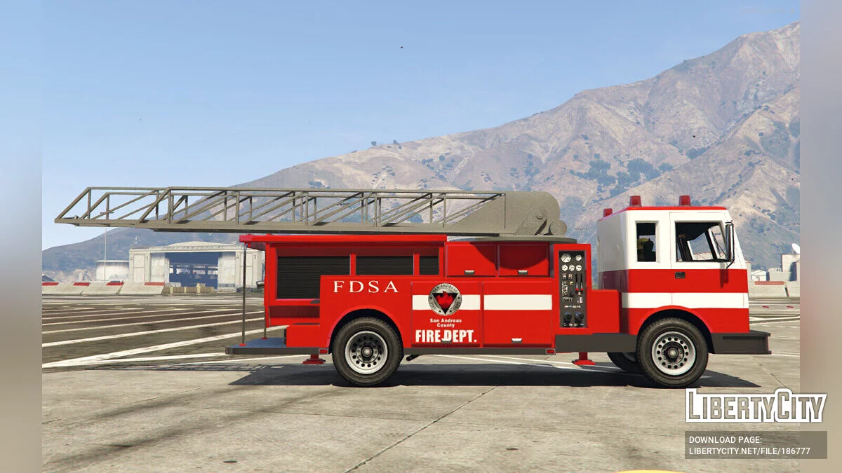 Camión de bomberos de SF de GTA SA [Complemento / Escalera funcional / FiveM] 1.0 / GTA 5