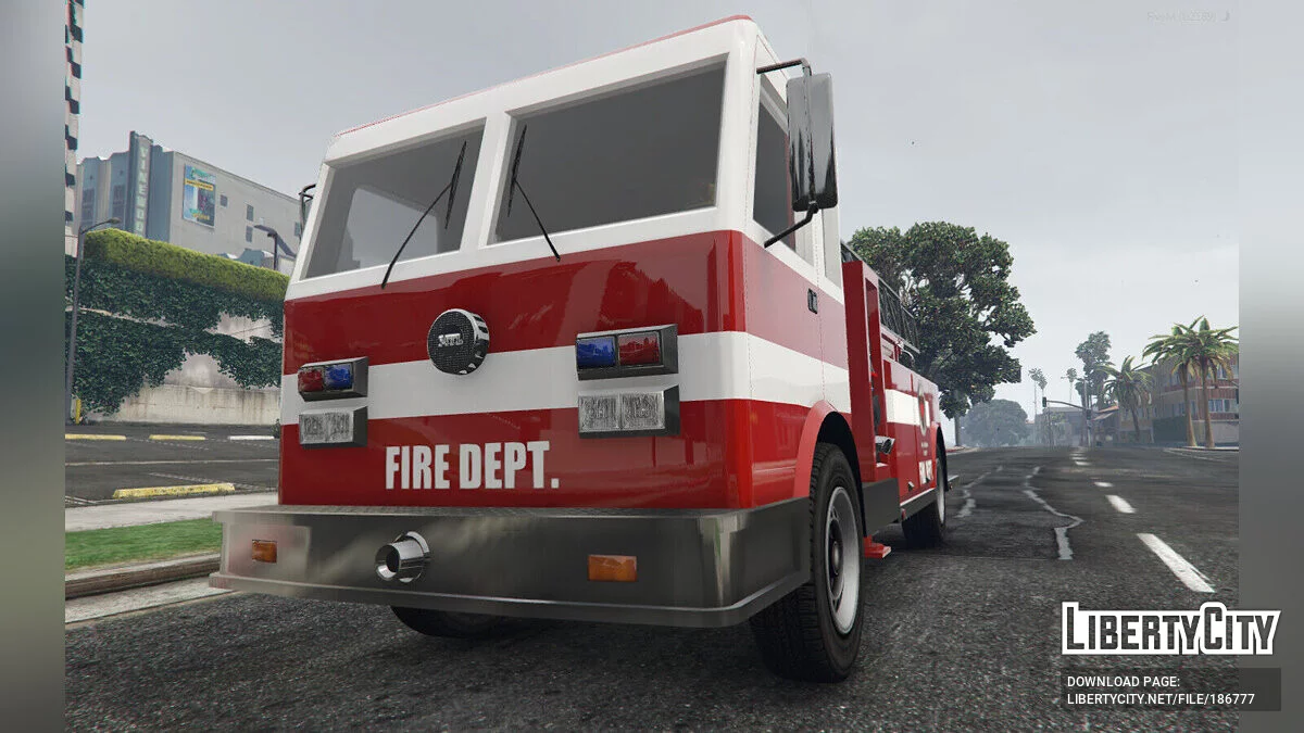 Camión de bomberos de SF de GTA SA [Complemento / Escalera funcional / FiveM] 1.0 / GTA 5