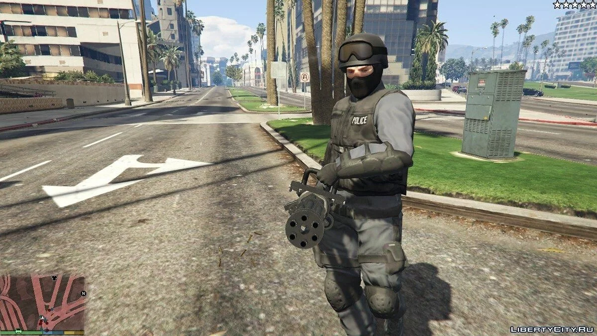 Поліція/СВАТ/Армія мають мінігун 1.0 / GTA 5