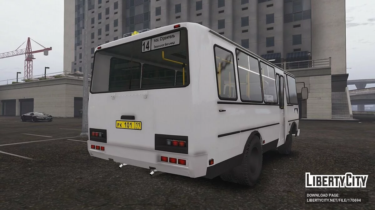 باص PAZ 3205 [إضافة | لوحات ترخيص روسية] / جي تي أي 5