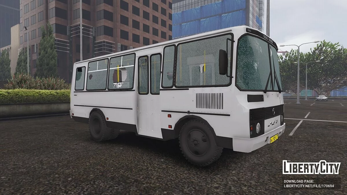 باص PAZ 3205 [إضافة | لوحات ترخيص روسية] / جي تي أي 5