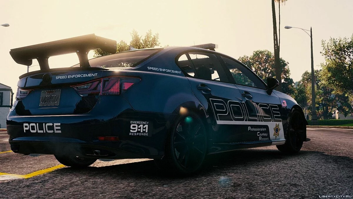 雷克萨斯 GS 350 警察 + 模板 [调校 / NFS 处理 / 声音] / GTA 5