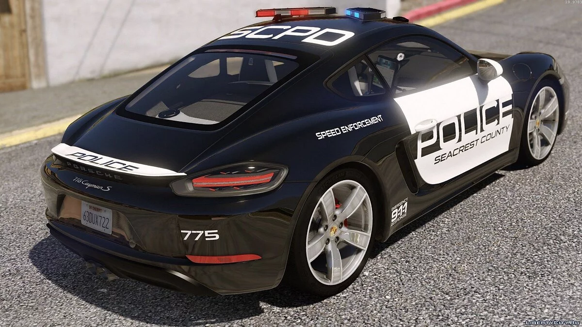 Porsche 718 Cayman S | Hot Pursuit Police [Add-On / Replace] / GTA 5