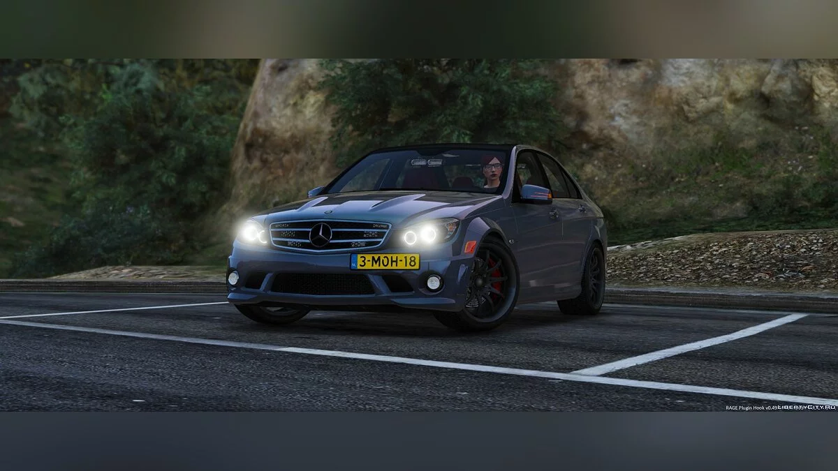 梅赛德斯-奔驰 C63 AMG 无标警车 [ELS] 1.1 / GTA 5