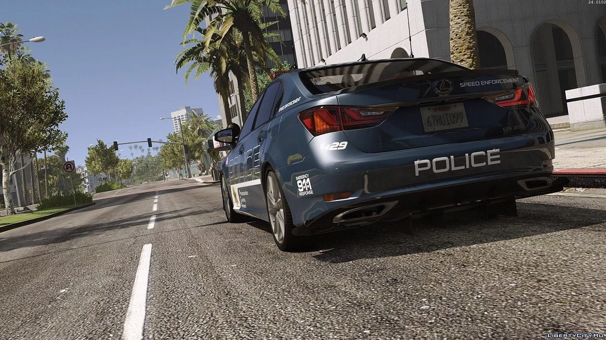 Lexus GS 350 | Hot Pursuit Police [Add-On / Replace | Template] 3.0 / GTA 5