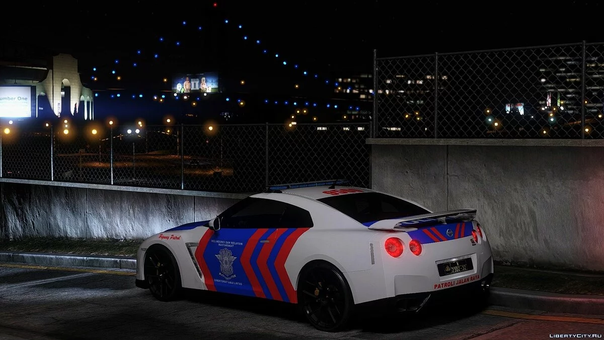 Nissan GT-R R35 Patrouille de Police Indonésienne / GTA 5